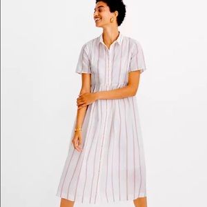 Madewell Striped Button Front Dress